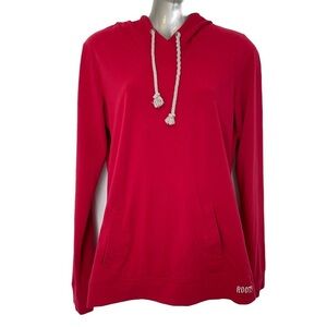 ROOTS Active Red Hoodie Sweatshirt Size S Women’s